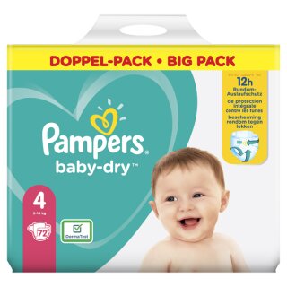 Baby Dry Maxi Größe 4 Pampers Monatspackung 144 / 140 Windeln*