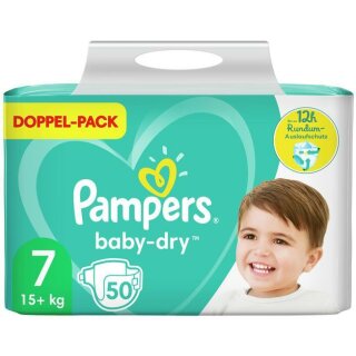 Baby Dry Extra Large Größe 7 Pampers Monatspackung 100 Windeln